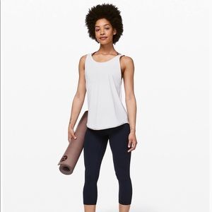 lululemon let it slip tank white 10